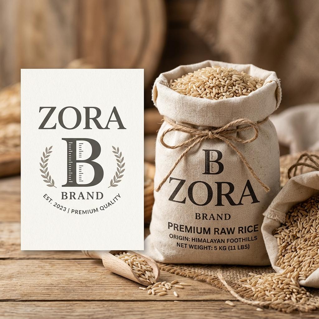 Zora Rice sack with Brand Logo