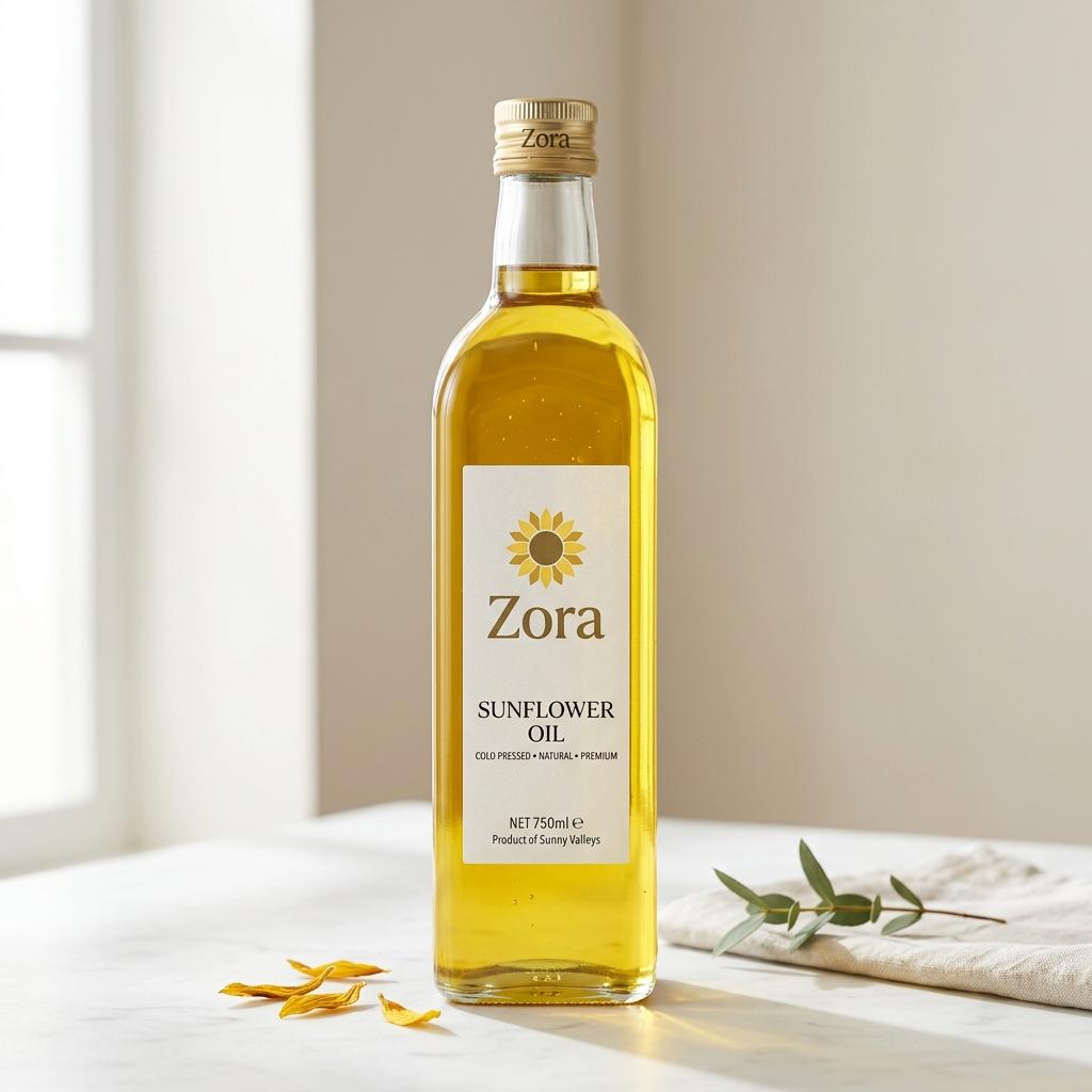 Sunflower Oil Bottle Mockup